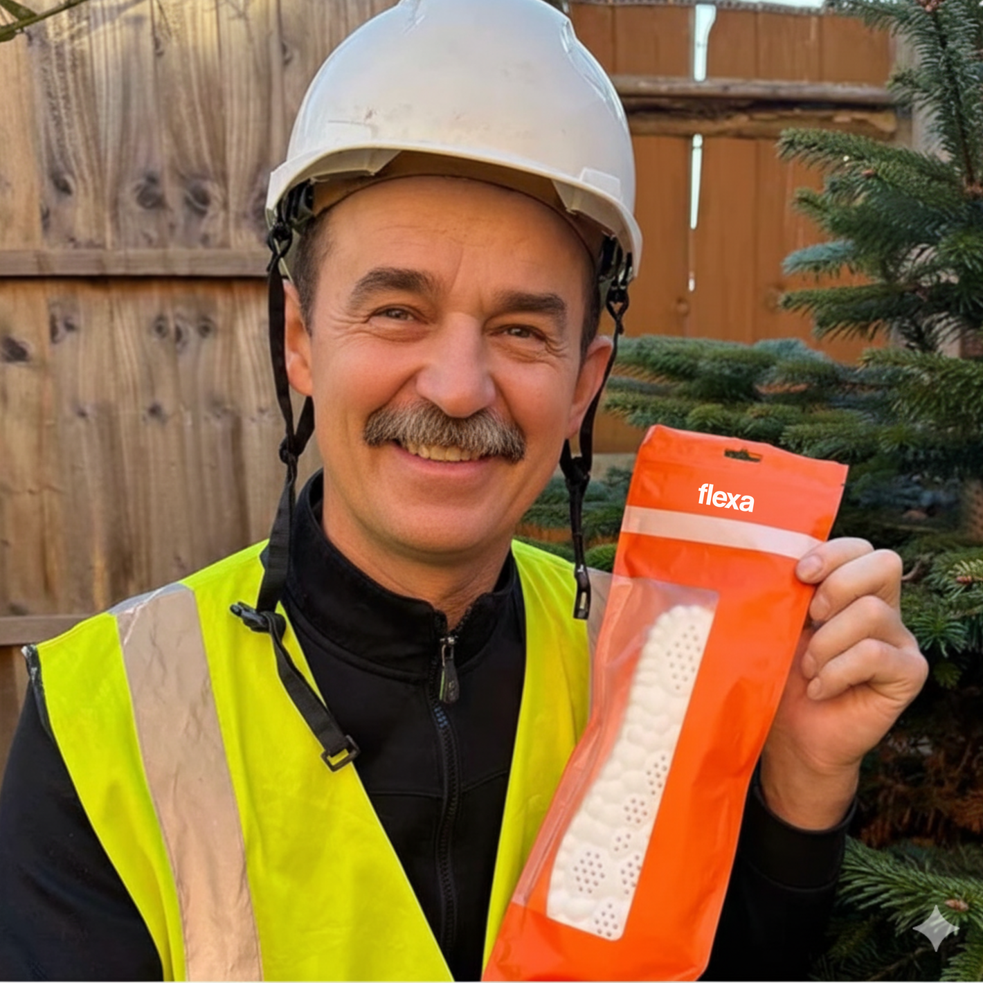 masaj tabanlığı kullanan inşaat işçisi